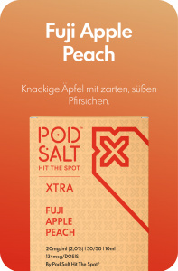 Pod Salt Xtra Liquid 10ml 20mg - Fuji Apple Peach