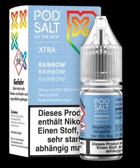 Pod Salt Xtra Liquid 10ml 20mg - Rainbow