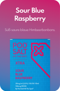 Pod Salt Xtra Liquid 10ml 20mg - Sour Blue Raspberry