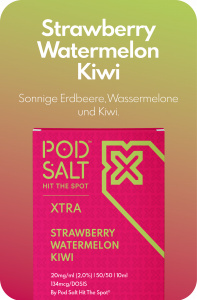Pod Salt Xtra Liquid 10ml 20mg - Strawberry Watermelon Kiwi