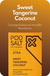 Pod Salt Xtra Liquid 10ml 20mg - Sweet Tangerine Coconut