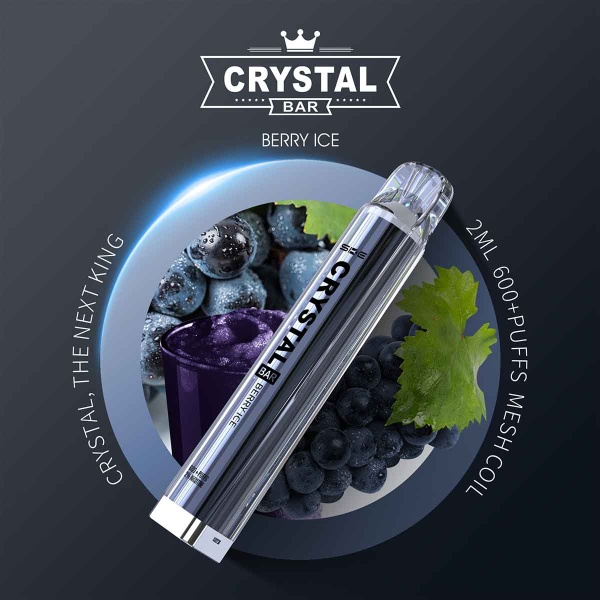 SKE Crystal Bar - Einweg E-Shisha ca. 600 Züge - Berry Ice - 20 mg/ml