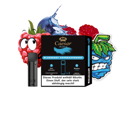 Caesar Shadow Liquid Pod 2er Pack (2 x 2ml) 20mg Nikotin - Blueberry Sourraspberry