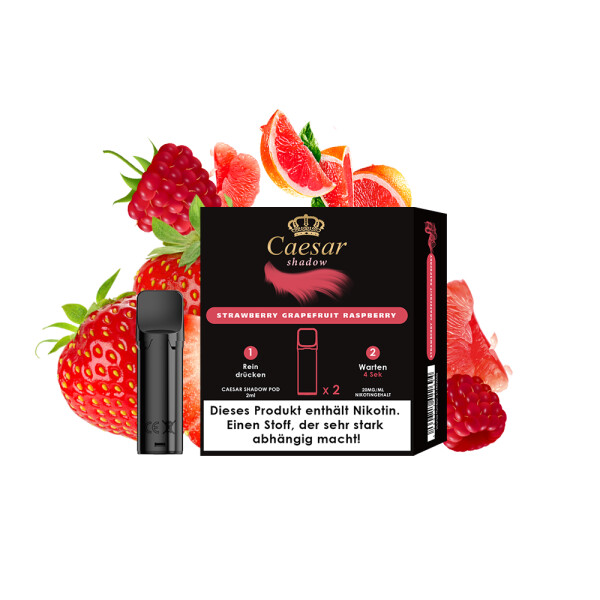 Caesar Shadow Liquid Pod 2er Pack (2 x 2ml) 20mg Nikotin - Strawberry Grapefruit Raspberry
