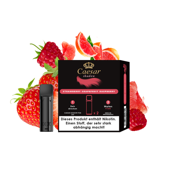 Caesar Shadow Liquid Pod 2er Pack (2 x 2ml) 20mg Nikotin - Strawberry Grapefruit Raspberry