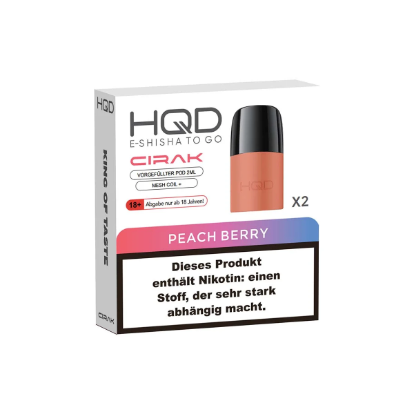 HQD Cirak Liquid Pod 2er Pack (2 x 2ml) 18mg Nikotin - Peach Berry