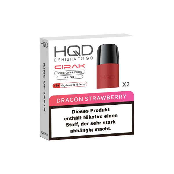 HQD Cirak Liquid Pod 2er Pack (2 x 2ml) 18mg Nikotin - Dragon Strawberry
