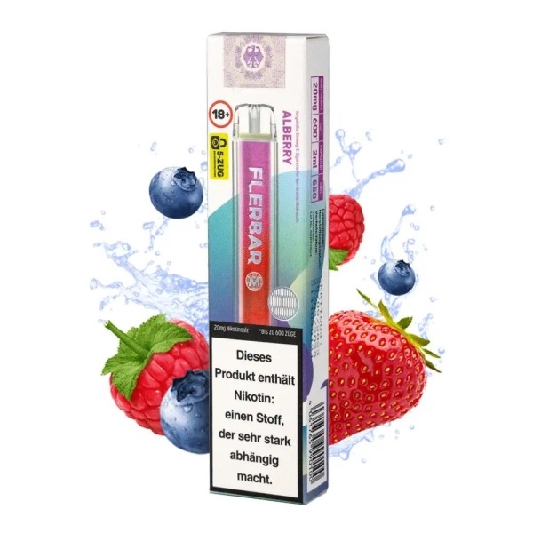 Flerbar M - Einweg E-Shisha ca. 600 Züge - Alberry - 20 mg/ml