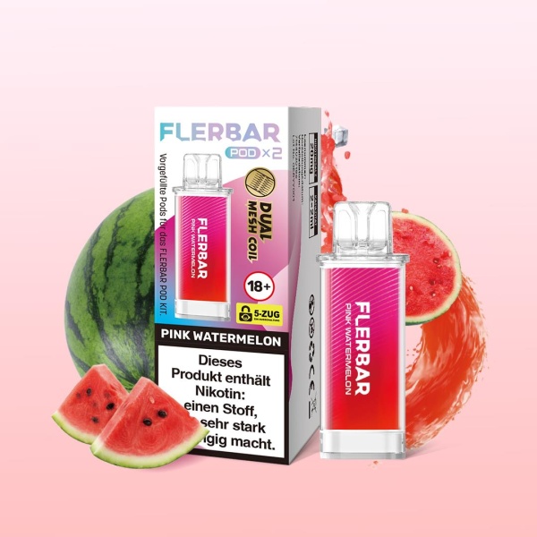 Flerbar Liquid Pod 2er Pack (2 x 2ml) 20mg Nikotin - Pink Watermelon