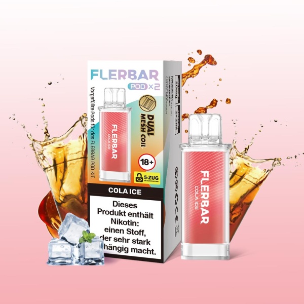 Flerbar Liquid Pod 2er Pack (2 x 2ml) 20mg Nikotin - Cola Ice