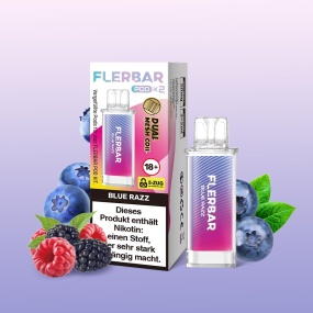 Flerbar Liquid Pod 2er Pack (2 x 2ml) 20mg Nikotin - Blue Razz