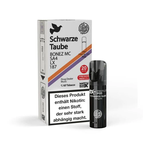 187 Liquid Pod 1er Pack (1 x 2ml) 20mg Nikotin - Schwarze Taube