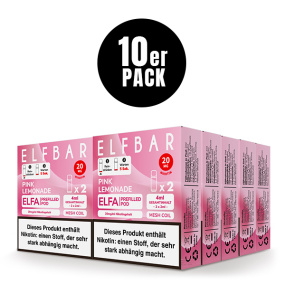 ELFBAR ELFA Liquid Pod 2er Pack (2 x 2ml) 20mg Nikotin - Pink Lemonade 10er Pack