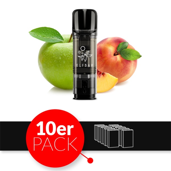 ELFBAR ELFA Liquid Pod 2er Pack (2 x 2ml) 20mg Nikotin - Apple Peach 10er Pack