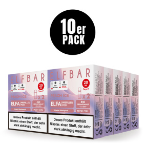ELFBAR ELFA Liquid Pod 2er Pack (2 x 2ml) 20mg Nikotin - Peach Ice 10er Pack
