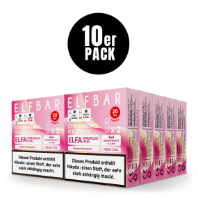 ELFBAR ELFA Liquid Pod 2er Pack (2 x 2ml) 20mg Nikotin - Strawberry Ice Cream 10er Pack