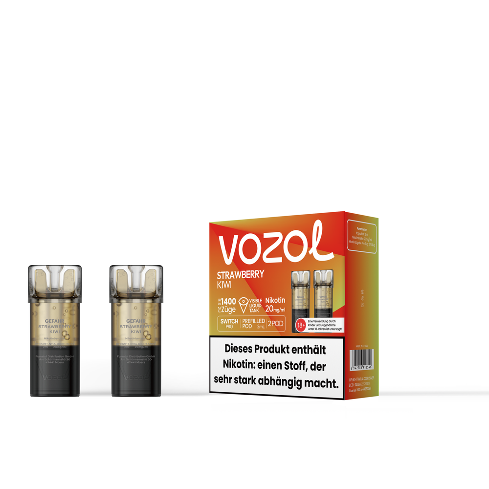 elfbar elfa kaufen VOZOL Liquid Pod 2er Pack (2 x 2ml) 20mg Nikotin - Strawberry Kiwi