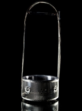 Kohlekorb Silber Groß